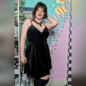 The Craft inspired velvet fit and flare dress